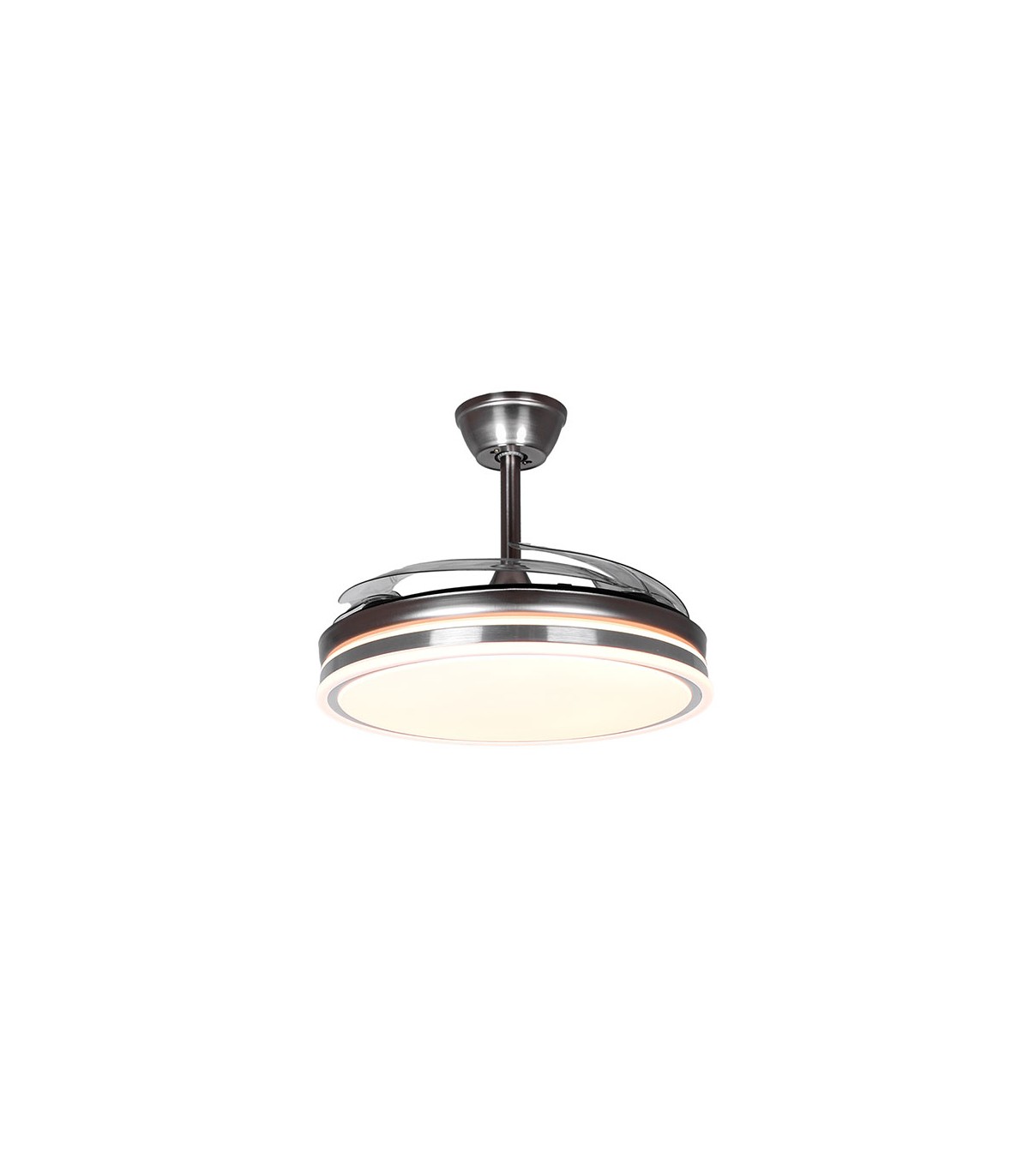 Ventilador de Techo Asgard DC 72W 6480Lm 4 Aspas Niquel CCT