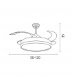 Ventilador de Techo Asgard Maxi DC 72W 6480Lm 4 Aspas Blanco CCT