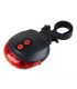 Luz trasera bicicleta LED + Laser 3 tipos de Flash