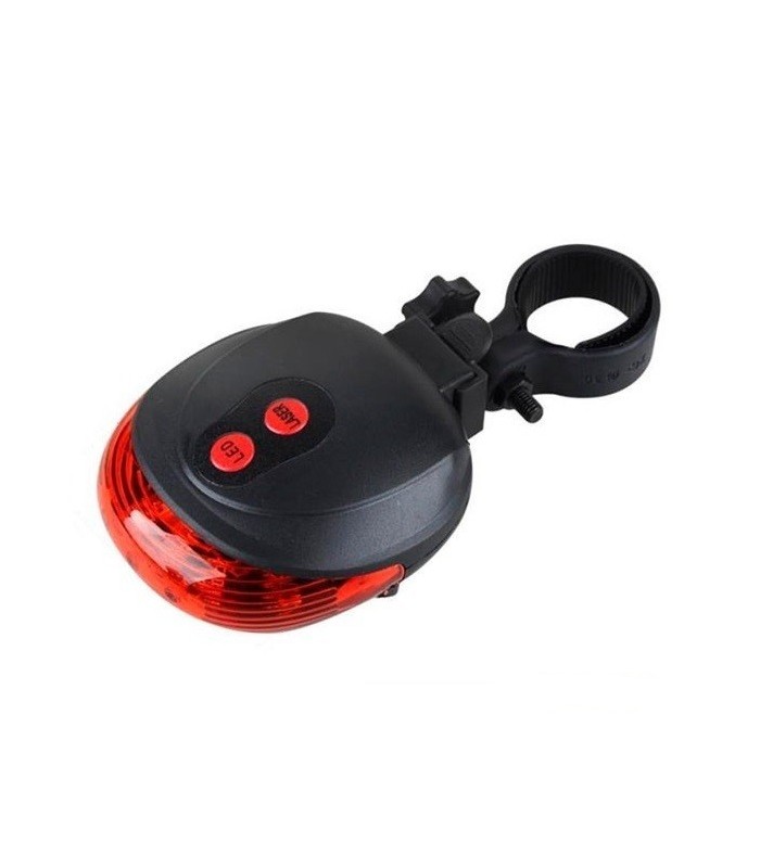 Luz trasera bicicleta LED + Laser 3 tipos de Flash