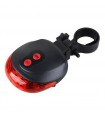 Luz trasera bicicleta LED + Laser 3 tipos de Flash