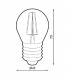 Bombilla LED filamento 4W 400Lm 330º E27 2500K Ambar Serie VINTAGE