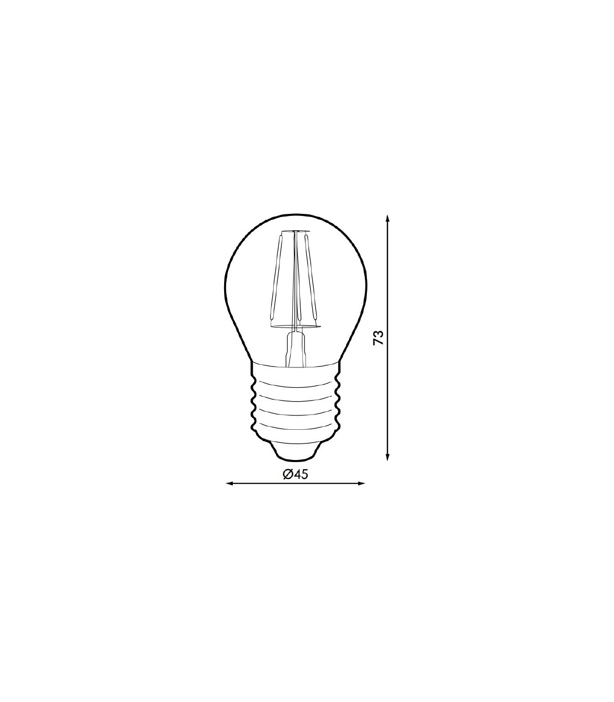 Bombilla LED filamento 4W 400Lm 330º E27 2500K Ambar Serie VINTAGE