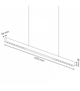 Lámpara Colgante Lineal Led VIENA II 40W 4800Lm (UGR19)