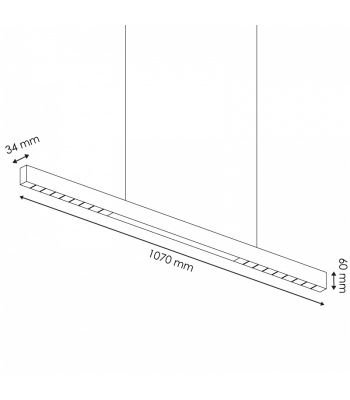 Lámpara Colgante Lineal Led VIENA II 40W 4800Lm (UGR19)