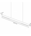 Lámpara Colgante Lineal Led VIENA II 40W 4800Lm (UGR19)