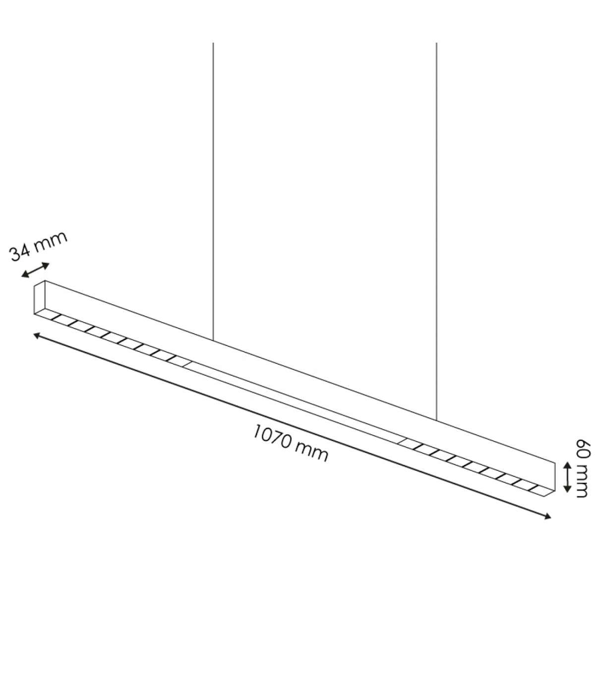 Lámpara Colgante Lineal Led VIENA II 40W 4800Lm (UGR19)