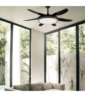 Ventilador de Techo Orion DC 72W 6480Lm 6 Aspas Negro CCT