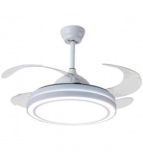 Ventilador de Techo Quebec DC 72W 6480Lm 4 Aspas Blanco CCT