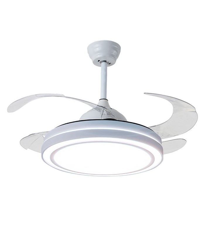 Ventilador de Techo Quebec DC 72W 6480Lm 4 Aspas Blanco CCT
