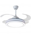 Ventilador de Techo Quebec DC 72W 6480Lm 4 Aspas Blanco CCT