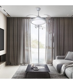 Ventilador de Techo Toronto DC 72W 6480Lm 4 Aspas Blanco CCT