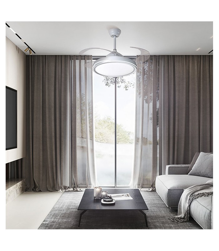 Ventilador de Techo Toronto DC 72W 6480Lm 4 Aspas Blanco CCT