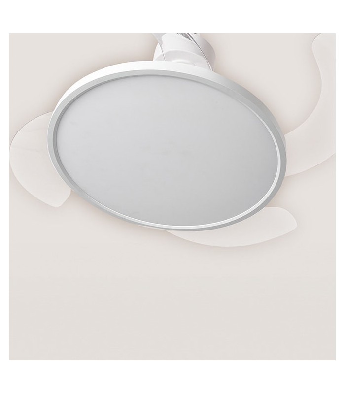 Ventilador de Techo Slim DC 72W 6480Lm 4 Aspas Blanco CCT