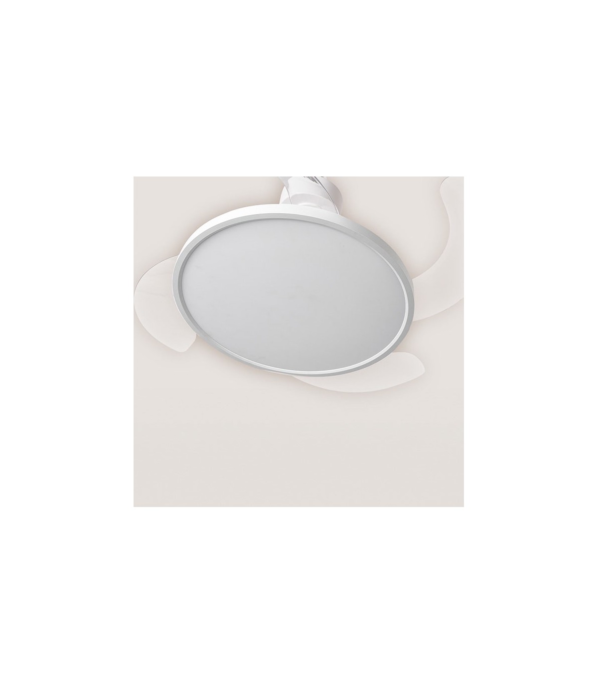 Ventilador de Techo Slim DC 72W 6480Lm 4 Aspas Blanco CCT