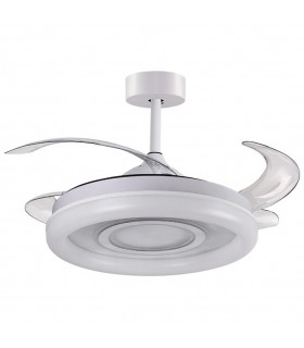 Ventilador de Techo Amaltea DC 116W 10900Lm 4 Aspas Blanco CCT