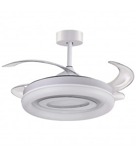 Ventilador de Techo Tebe DC 130W 12300Lm 4 Aspas Blanco CCT