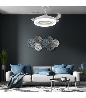 Ventilador de Techo Tebe DC 130W 12300Lm 4 Aspas Blanco CCT