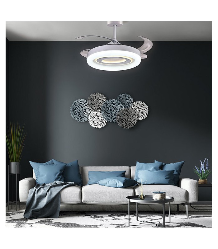 Ventilador de Techo Tebe DC 130W 12300Lm 4 Aspas Blanco CCT