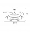 Ventilador de Techo Tebe DC 130W 12300Lm 4 Aspas Blanco CCT