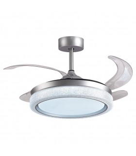 Ventilador de Techo Acanto DC 72W 7200Lm 4 Aspas Plata CCT
