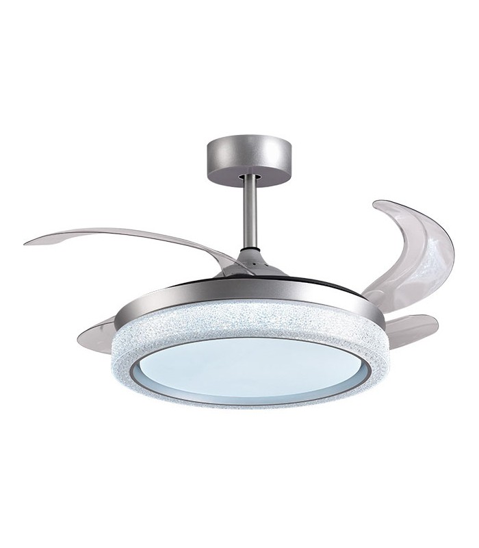 Ventilador de Techo Acanto DC 72W 7200Lm 4 Aspas Plata CCT