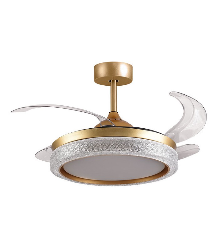 Ventilador de Techo Acanto DC 72W 7200Lm 4 Aspas Oro CCT