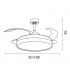 Ventilador de Techo Acanto DC 72W 7200Lm 4 Aspas Oro CCT