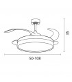 Ventilador de Techo Acanto DC 72W 7200Lm 4 Aspas Oro CCT