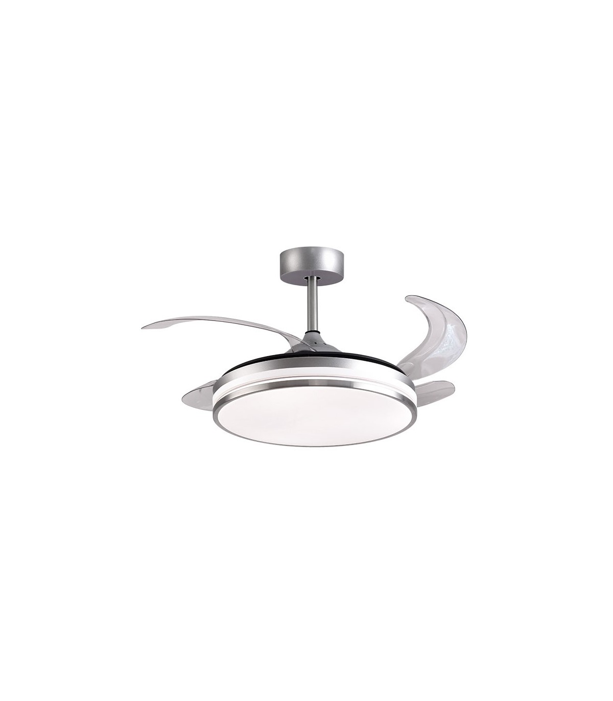 Ventilador de Techo Kepler DC 72W 7200Lm 4 Aspas Plata CCT