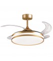 Ventilador de Techo Kepler DC 72W 7200Lm 4 Aspas Oro CCT