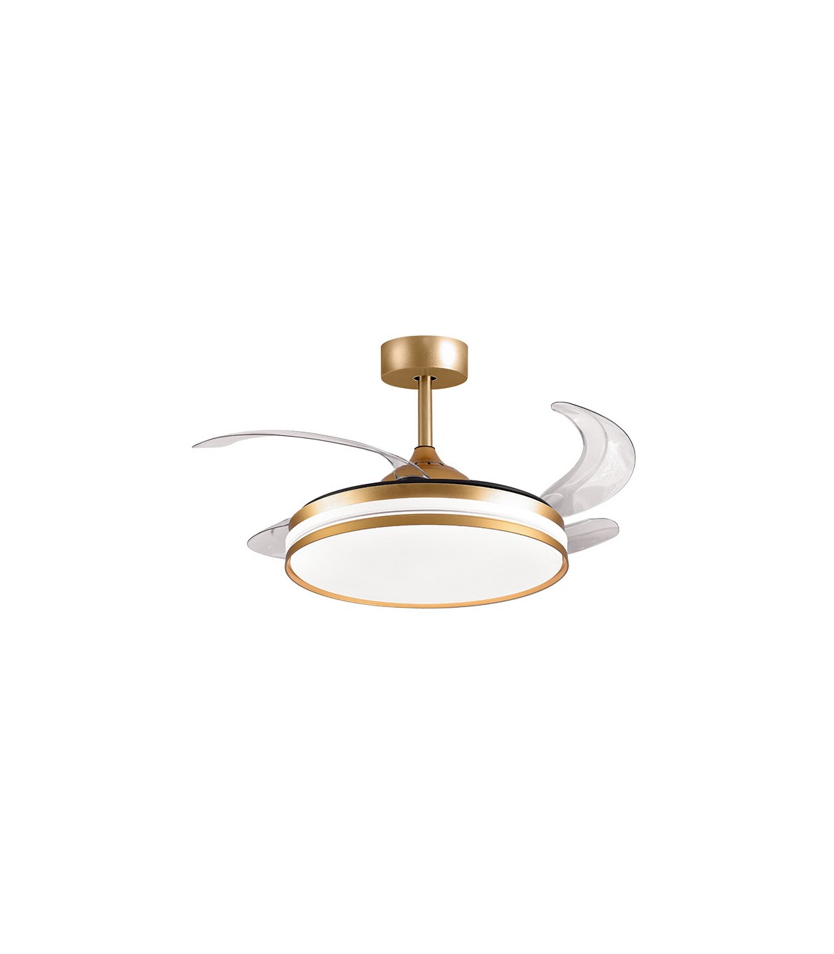 Ventilador de Techo Kepler DC 72W 7200Lm 4 Aspas Oro CCT