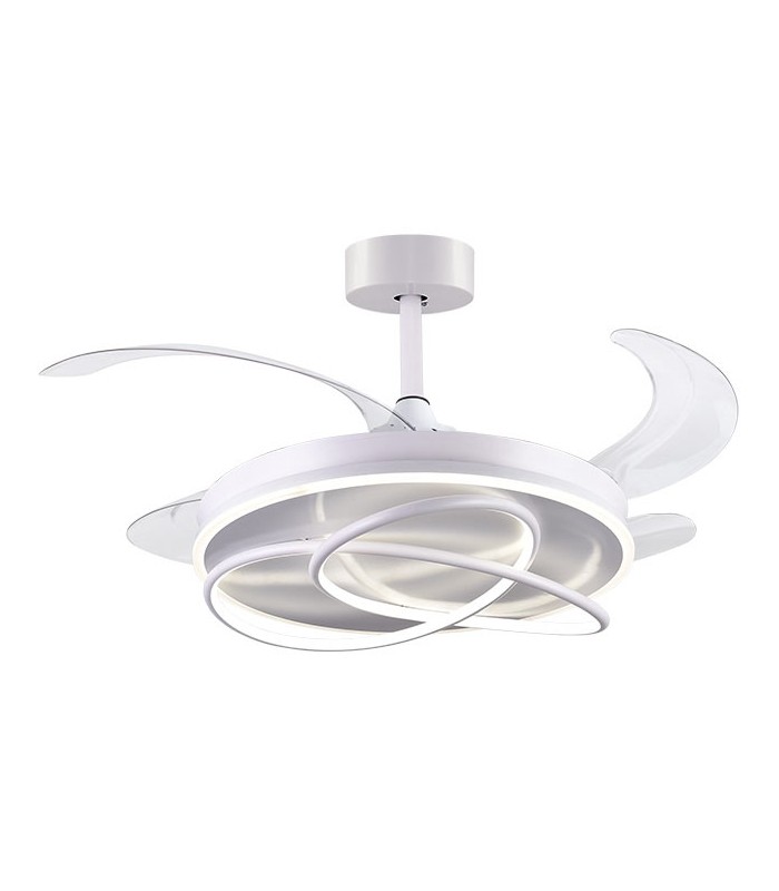 Ventilador Atlas DC 80W 6400Lm 4 Aspas Blanco CCT