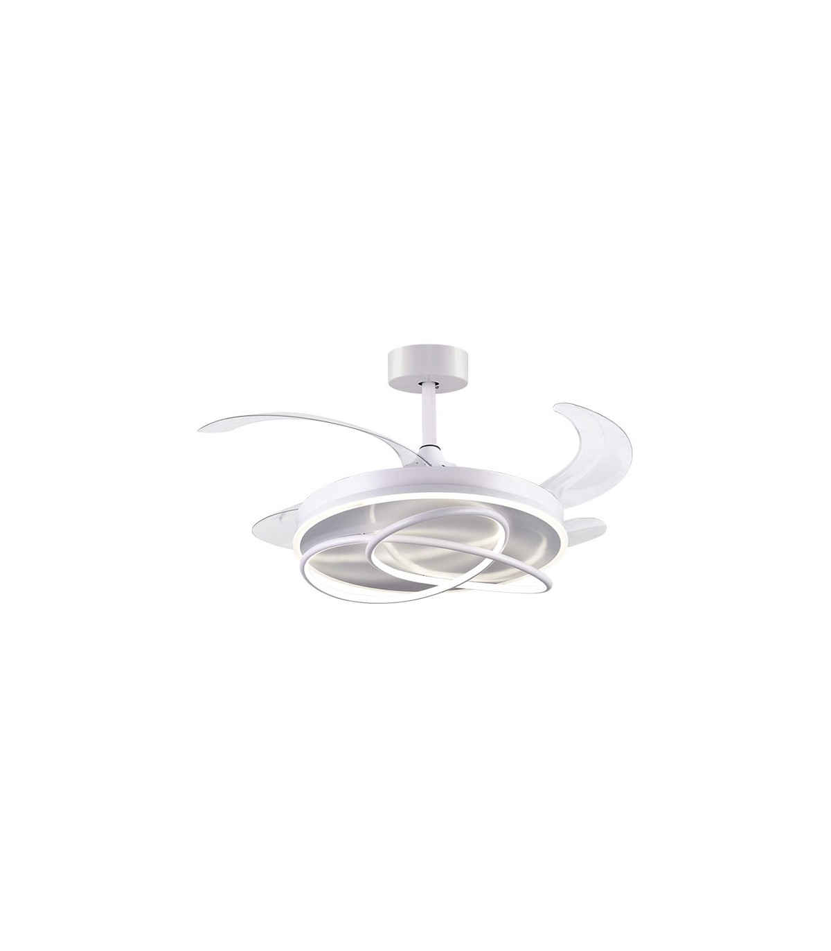 Ventilador Atlas DC 80W 6400Lm 4 Aspas Blanco CCT
