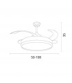 Ventilador Atlas DC 80W 6400Lm 4 Aspas Blanco CCT