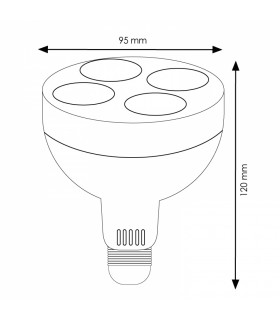 Bombilla Led PAR30 35W 3200Lm 15º E27