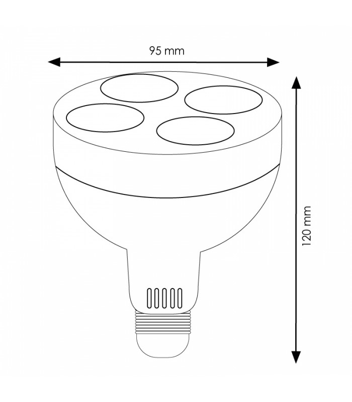 Bombilla Led PAR30 35W 3200Lm 15º E27