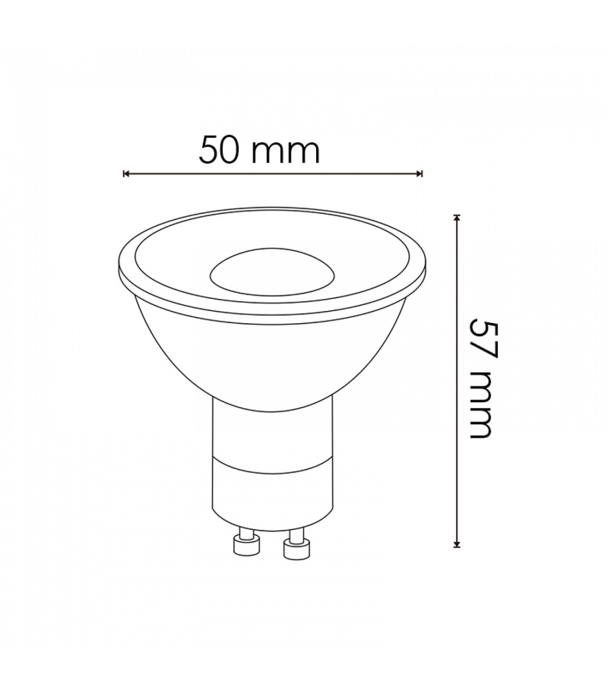 Dicroica Led GU10 Glass 7W 540Lm 38º