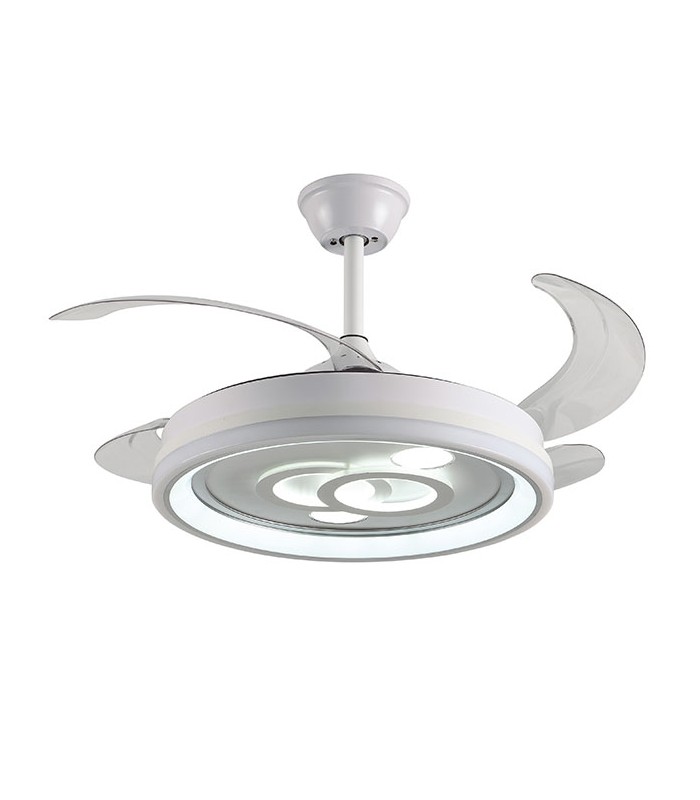 Ventilador de Techo Dafne DC 72W 6480Lm 4 Aspas Blanco CCT