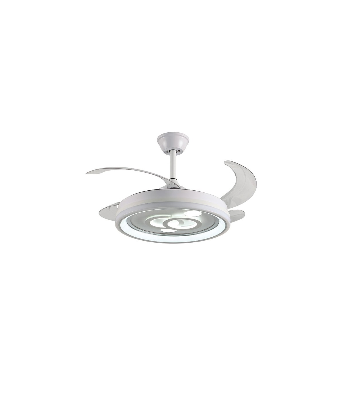 Ventilador de Techo Dafne DC 72W 6480Lm 4 Aspas Blanco CCT