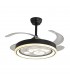 Ventilador de Techo Dafne DC 72W 6480Lm 4 Aspas Negro CCT