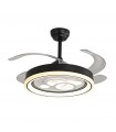 Ventilador de Techo Dafne DC 72W 6480Lm 4 Aspas Negro CCT