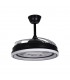 Ventilador de Techo Dafne DC 72W 6480Lm 4 Aspas Negro CCT