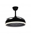 Ventilador de Techo Dafne DC 72W 6480Lm 4 Aspas Negro CCT
