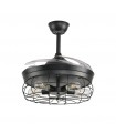 Ventilador de Techo Anticuario DC 4 Aspas Negro 5xE27