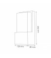 Aplique de Pared Led FIT 10W 920Lm IP54 Negro