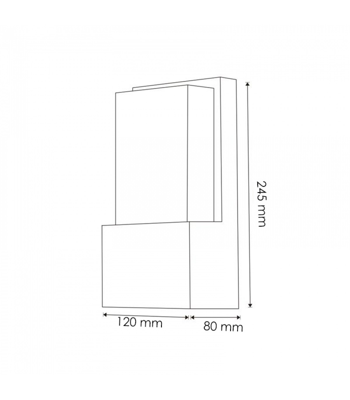 Aplique de Pared Led FIT 10W 920Lm IP54 Negro