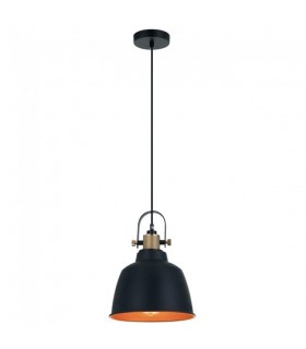 Lámpara Colgante Flynn 1xE27 Negro/Oro