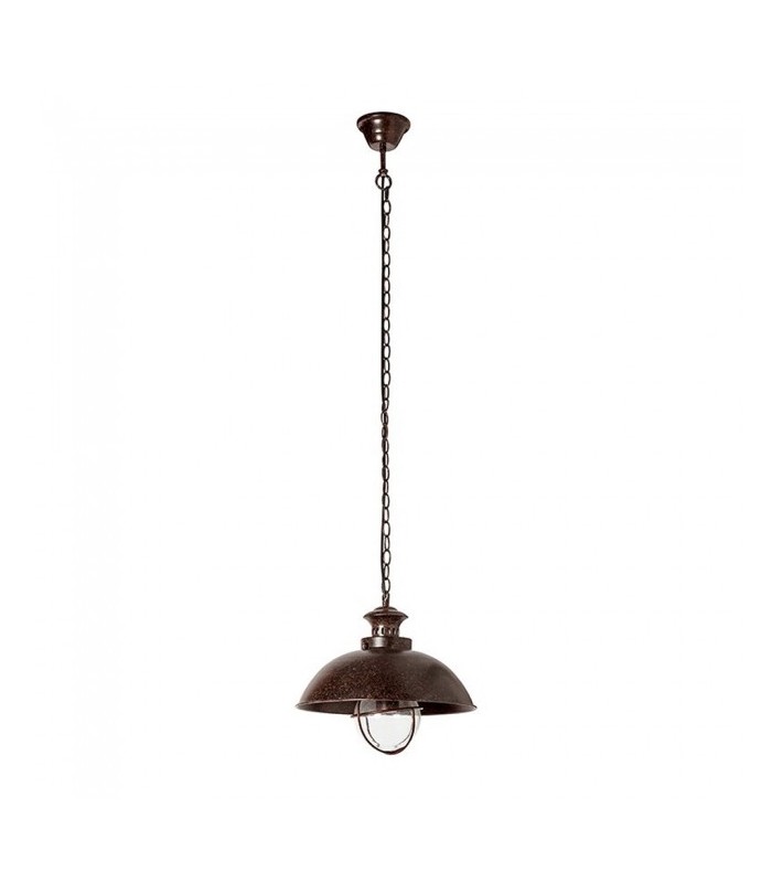 Lámpara Colgante Navy 1xE27 Marrón Oxido