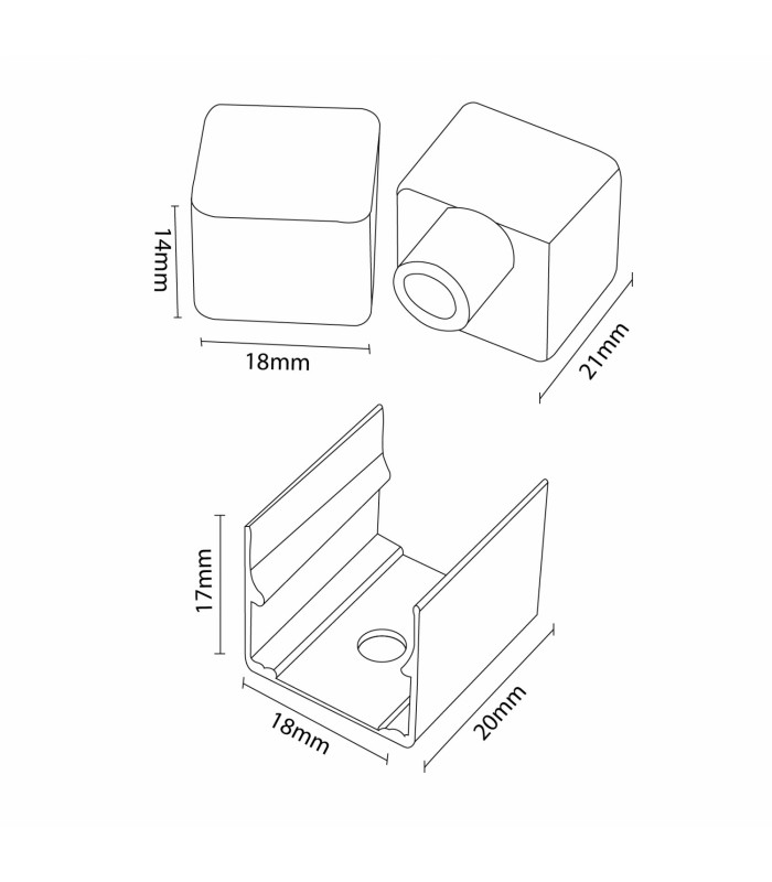 Pack Tapones y Grapas Para Tira Funda Neon Lm3975